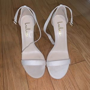 Brand New Faux Suede Ivory Heels